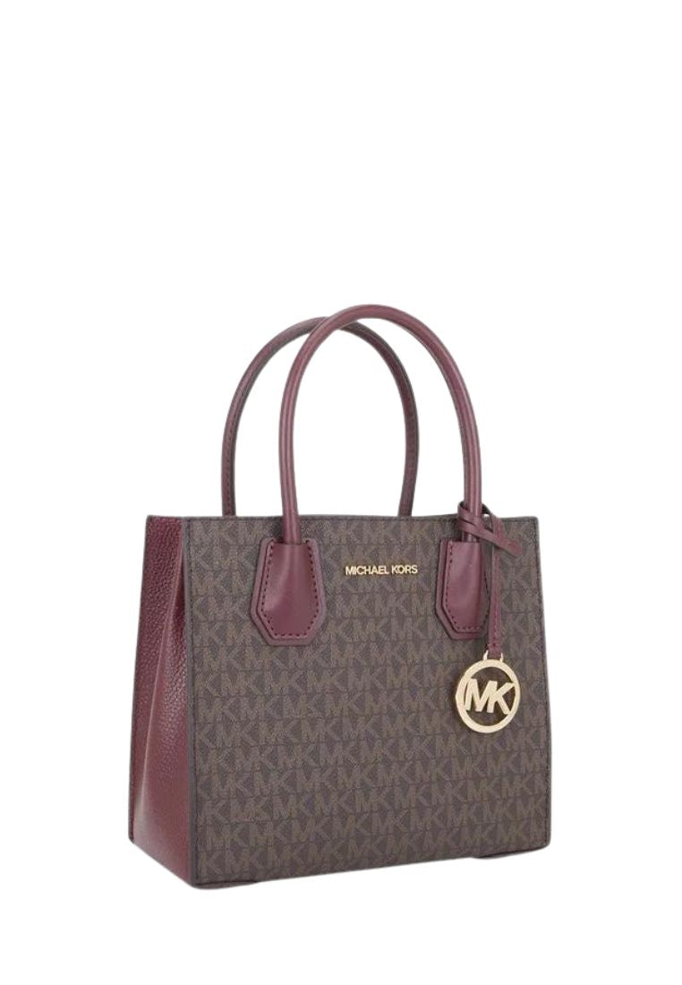 Mercer Medium Messenger in Signature Merlot