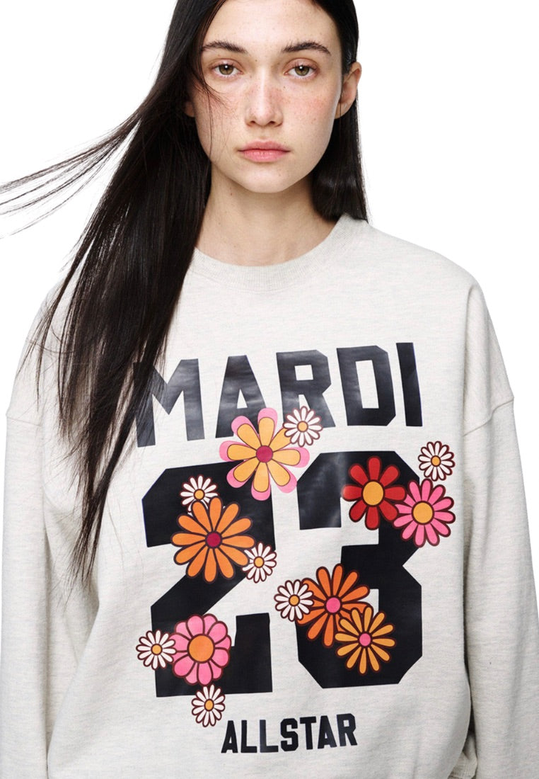 Sweatshirt Numero 23 Oatmeal Black