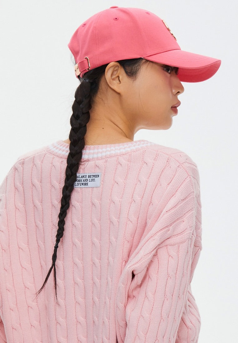 Metal Radog Face Ball Cap Pink
