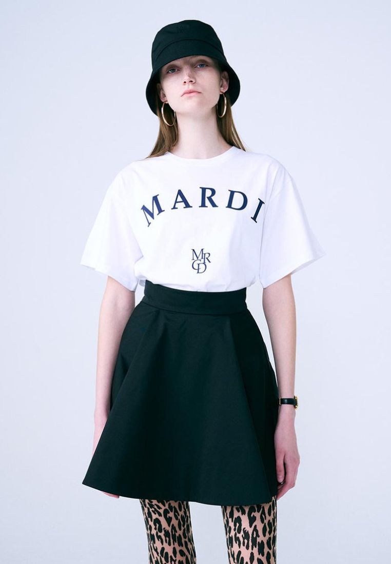 Tshirt Logo Mrcd White Navy