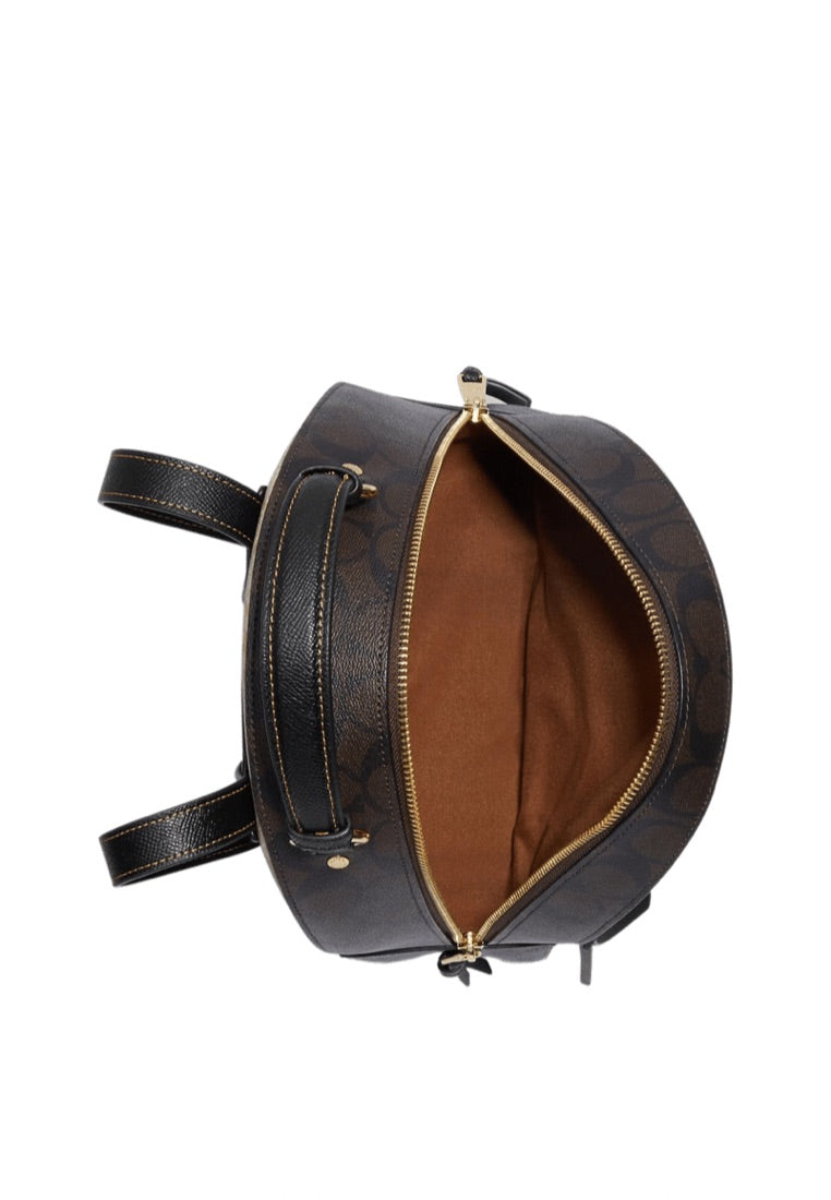 Jordyn Backpack In Blocked Signature Canvas Brown Multi