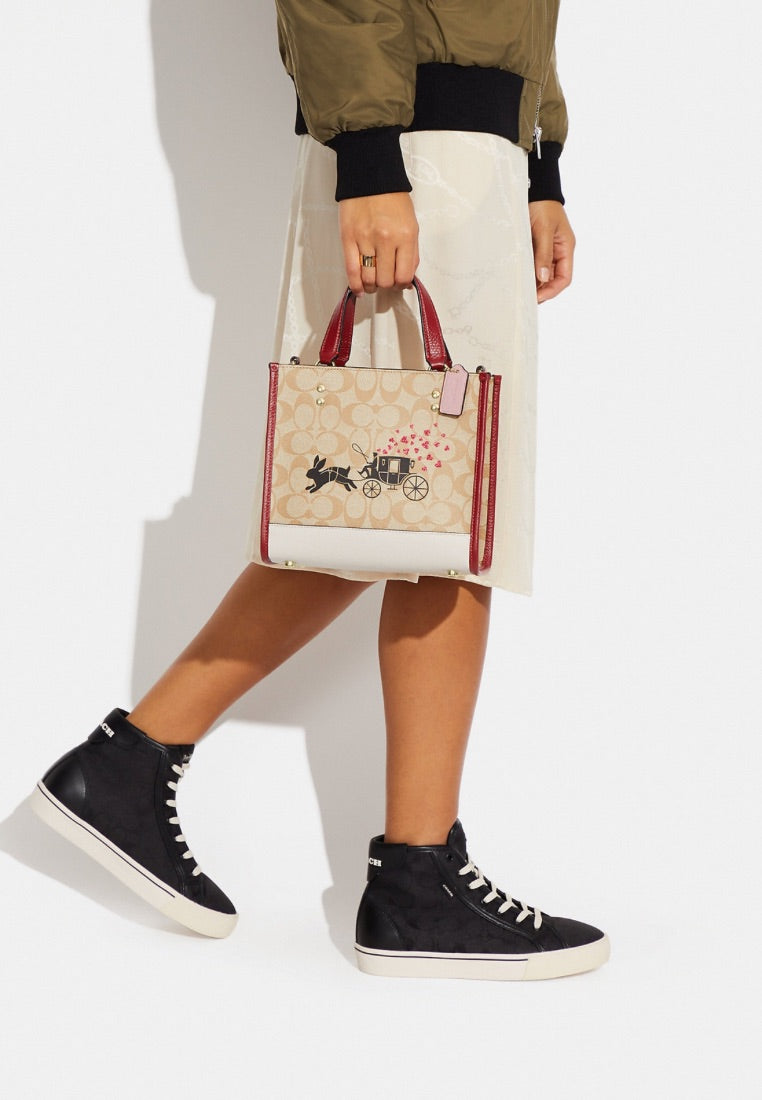 Lunar New Year Dempsey Tote 22 In Signature Canvas With Rabbit And Carriage