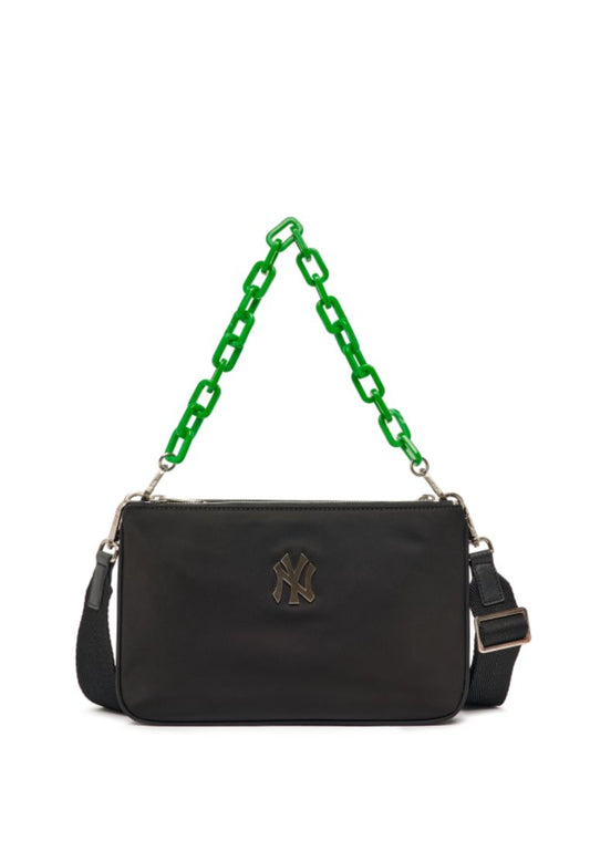 Chain Strap Nylon Cross Bag NEW YORK YANKEES black