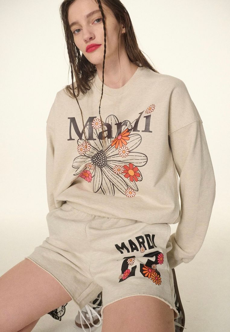 Sweatshirt FlowerMardi Blossom Oatmeal Black