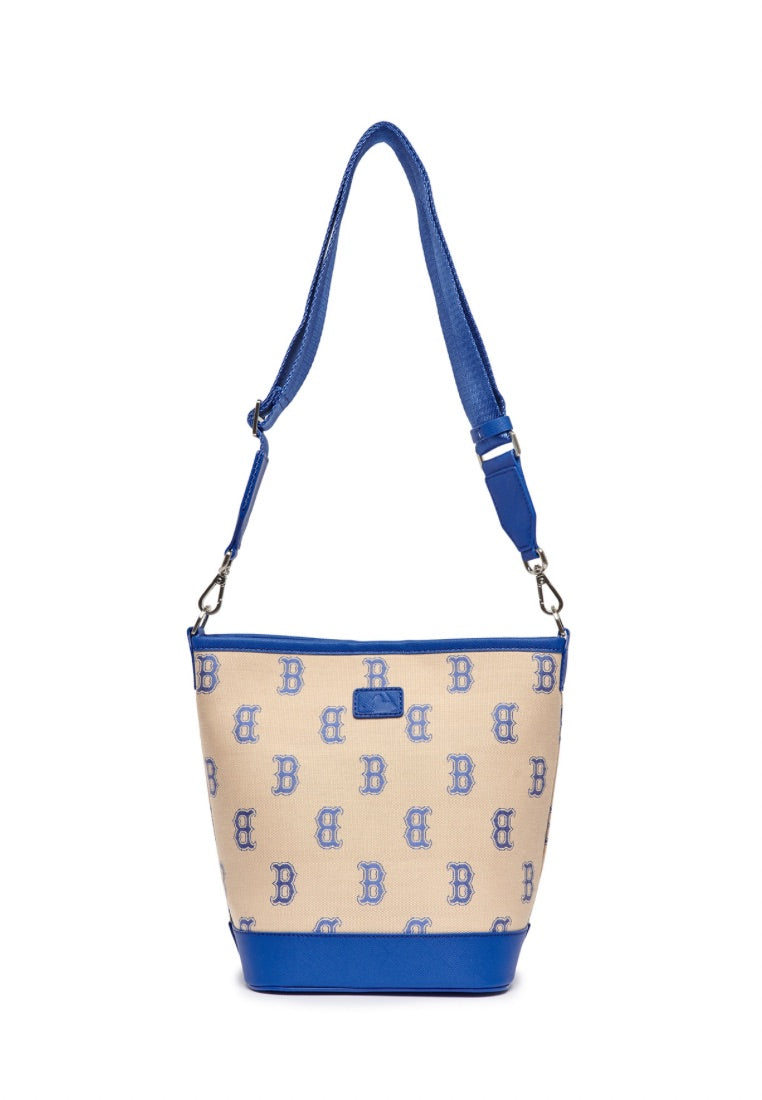 Big Classic MONOGRAM Jacquard New Bucket Bag Boston Red Sox Light Sand