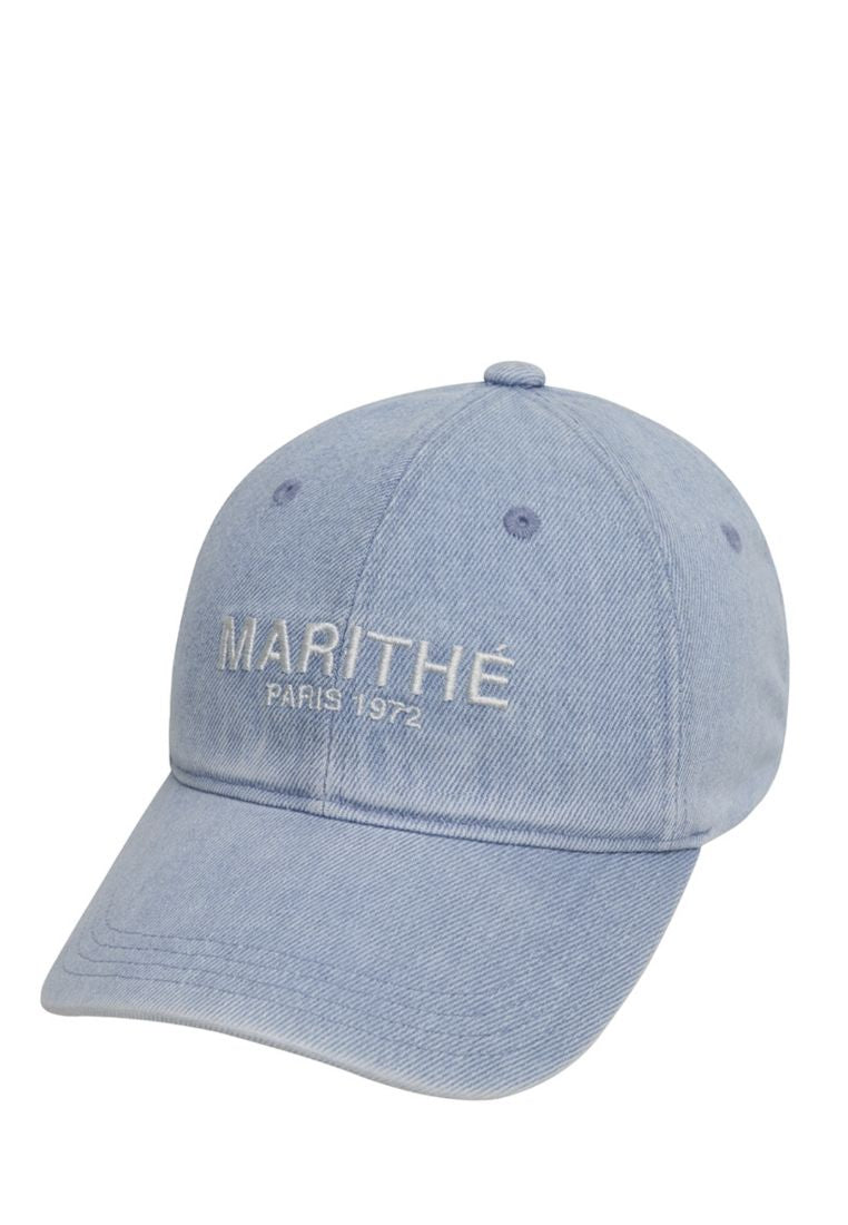 Denim Washing Logo Ball Cap Light Blue