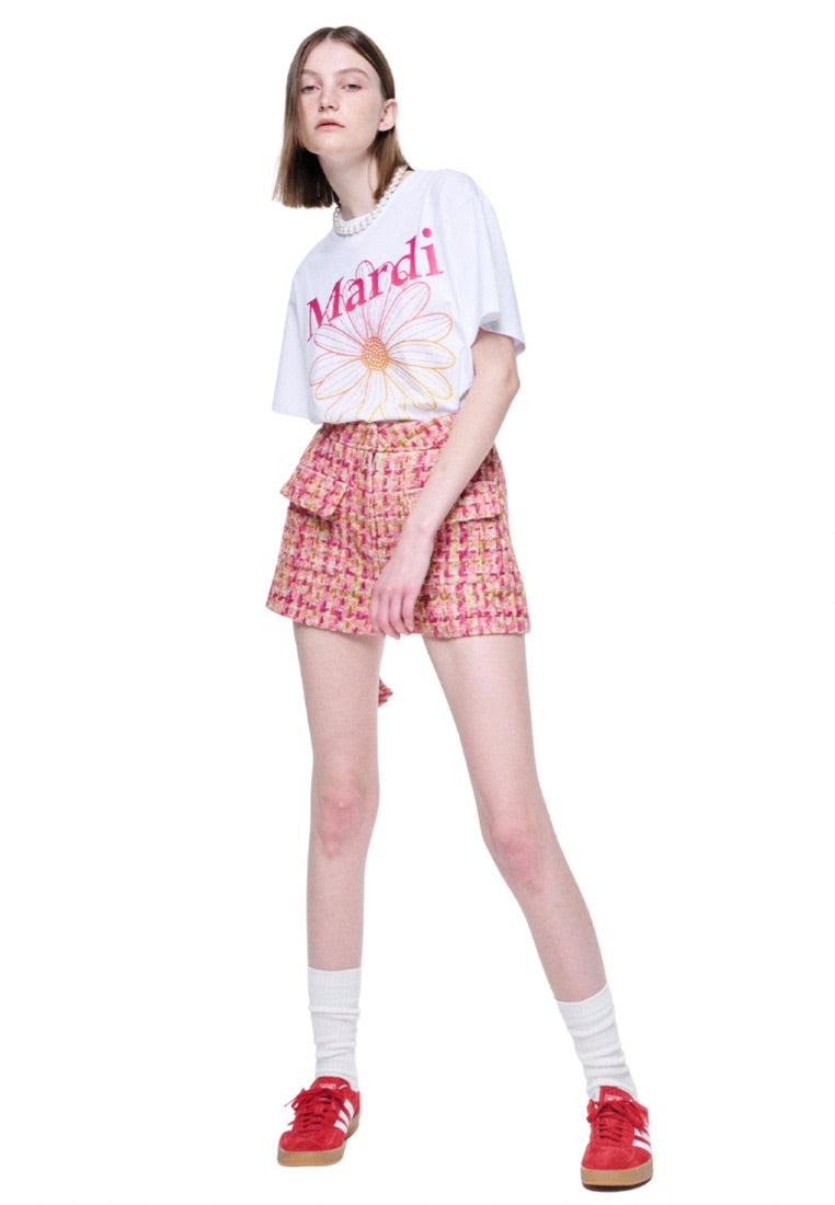 Tshirt FlowerMardi Gradation White Pink