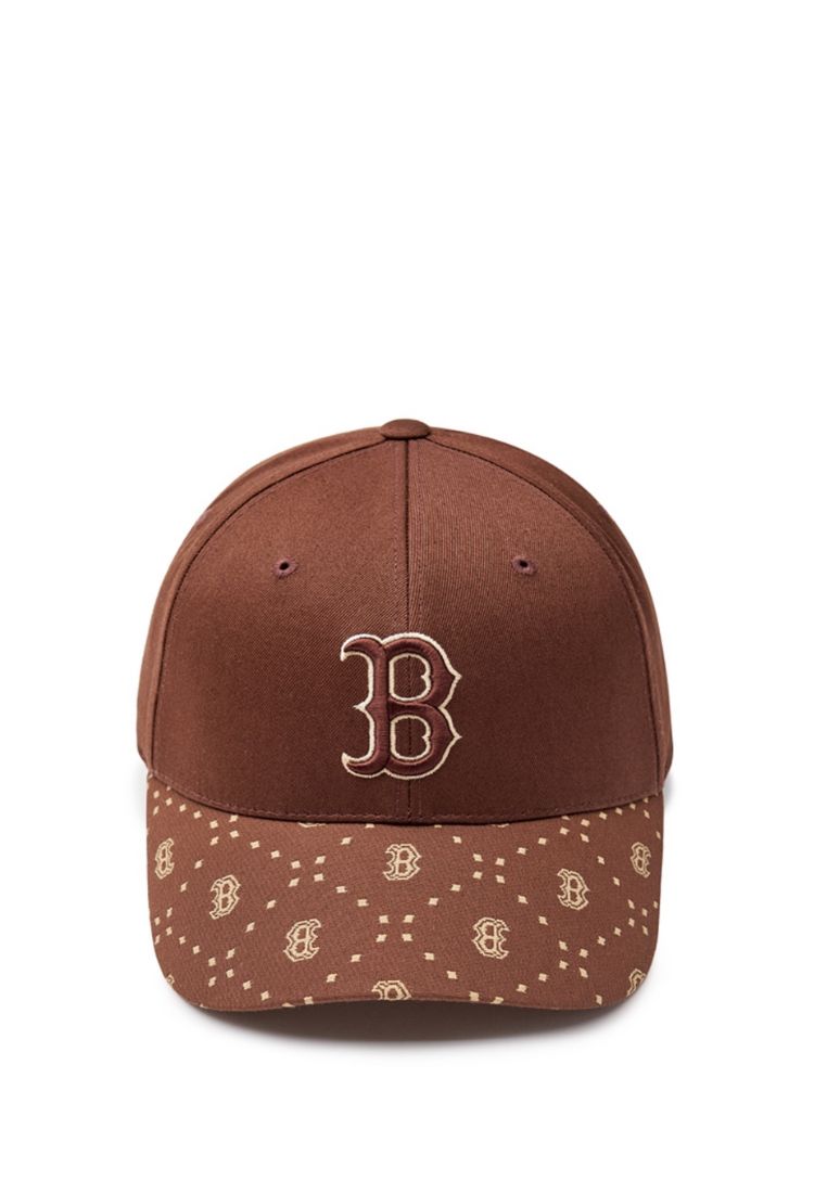 Dia MONOGRAM Point Structured Ball Cap BOSTON RED SOX brown