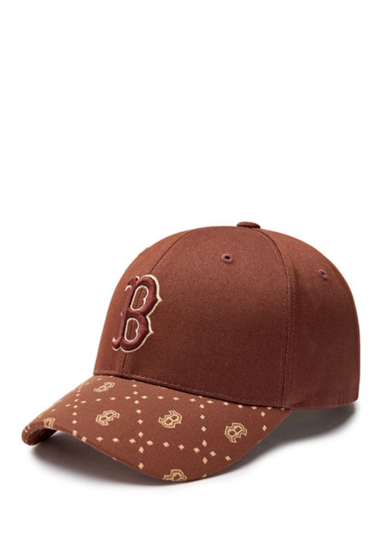 Dia MONOGRAM Point Structured Ball Cap BOSTON RED SOX brown