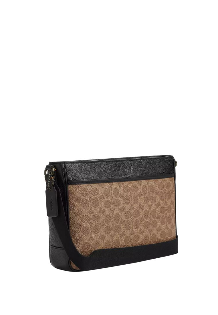 District Crossbody Bag Tan Black