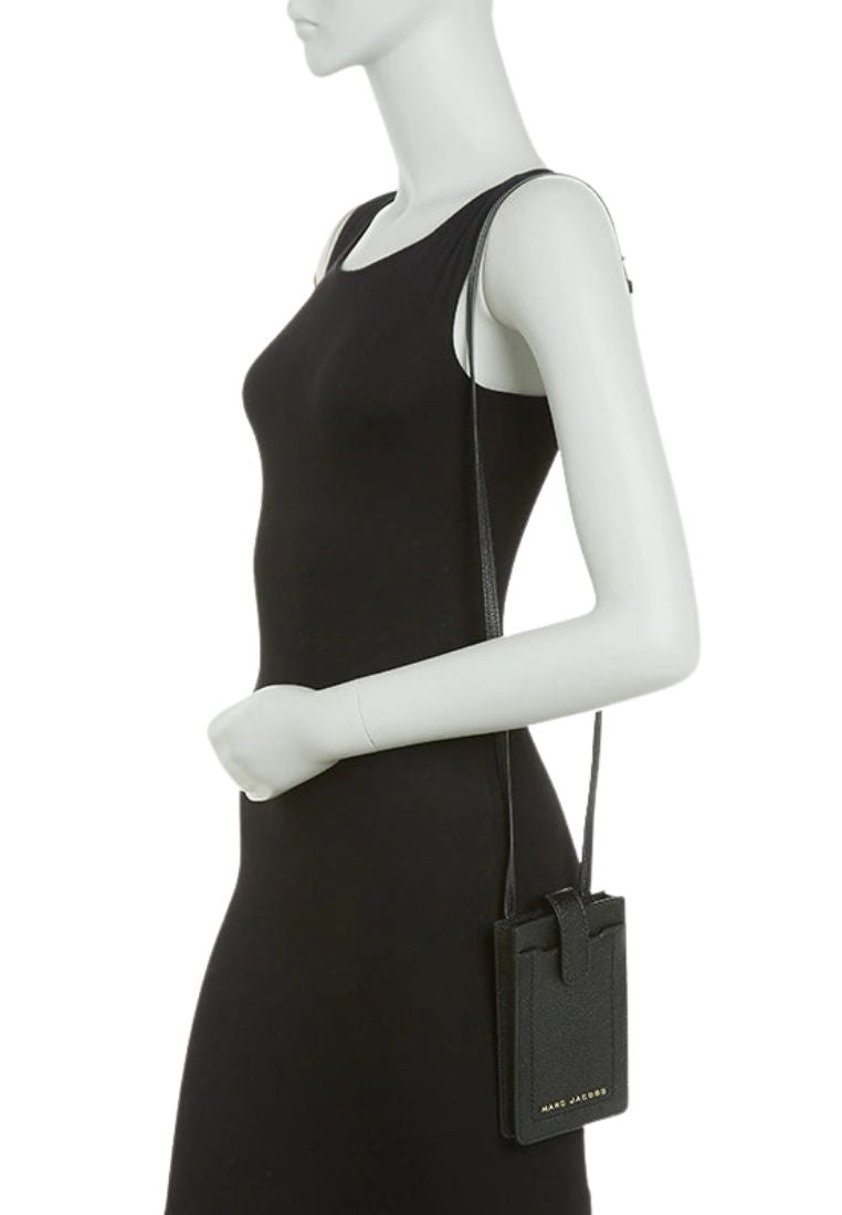 Groove Leather Phone Crossbody Black