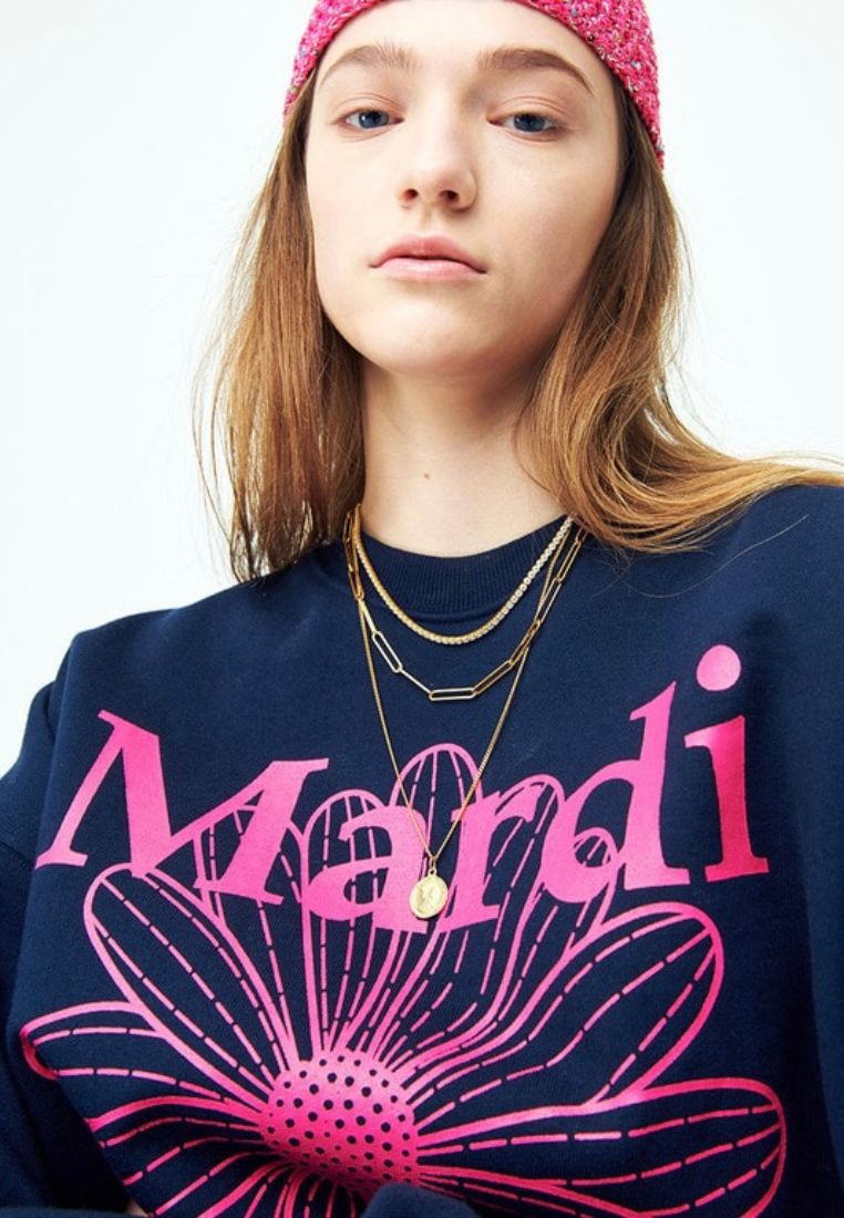 Sweatshirt Flower Mardi Navy Violet