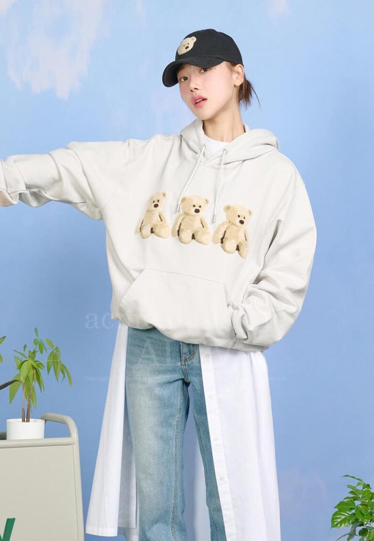 Boucle Bear Wool Ball Cap Black