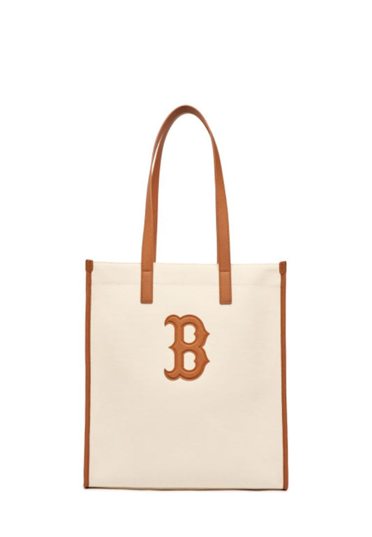 Basic Canvas Vertical Tote Bag BOSTON RED SOX cream
