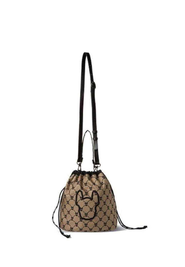 Jacquard Reversible Bucket Bag Pattern Beige