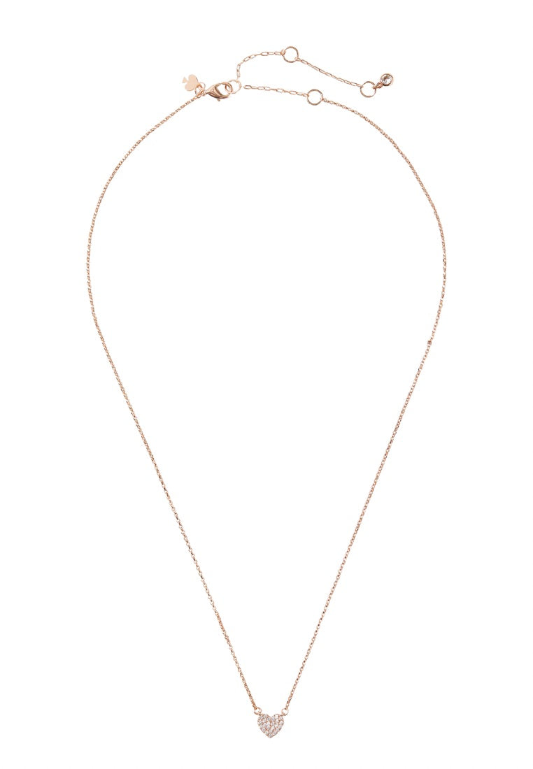 Pave Heart Mini Pendant Rose Gold