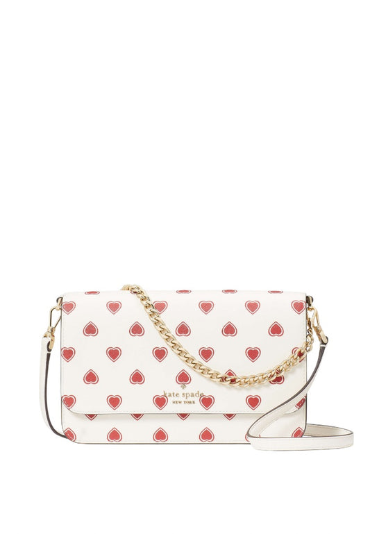 Madison Heartfelt Geo Flap Crossbody Cream Multi