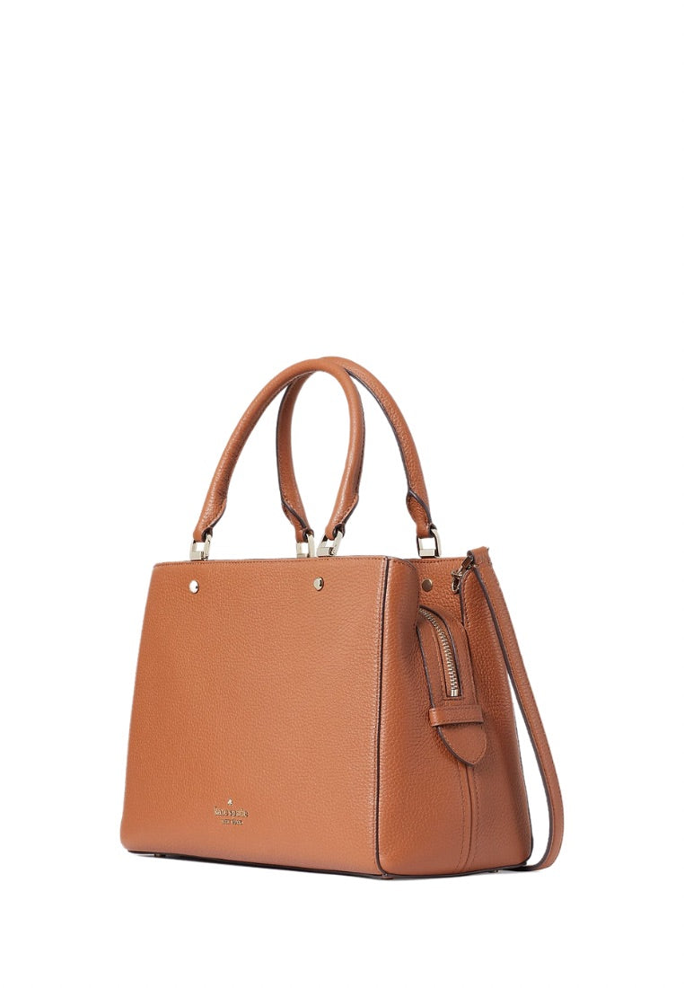 Leila Medium Triple Compartment Satchel Warm Gingerbread