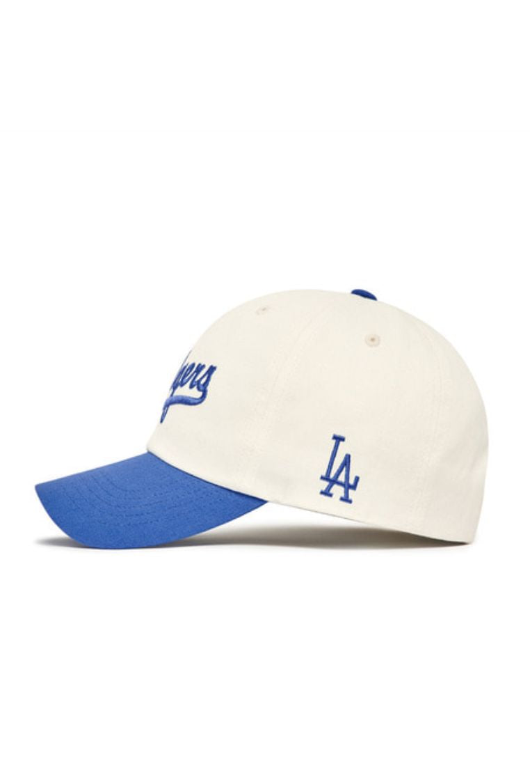 Cursive Color Block Unstructured Ball Cap Los Angeles Dodgers Blue
