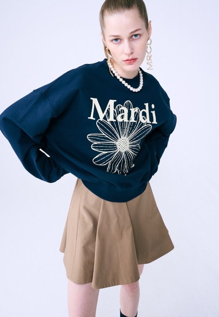 Sweatshirt Flower Mardi Navy Cream
