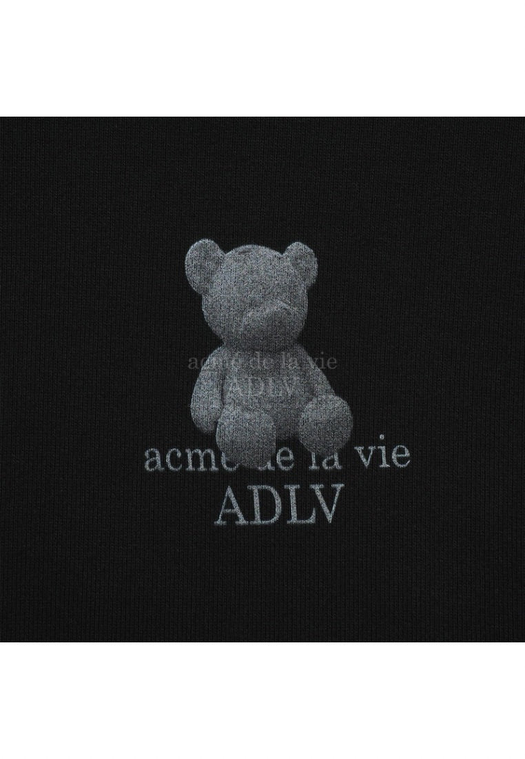 Fuzzy Bear Hoodie Black