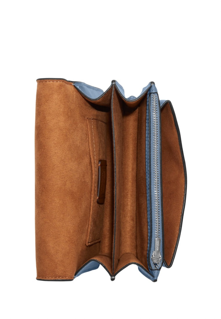 Mini Klare Crossbody In Signature Canvas Khaki Indigo