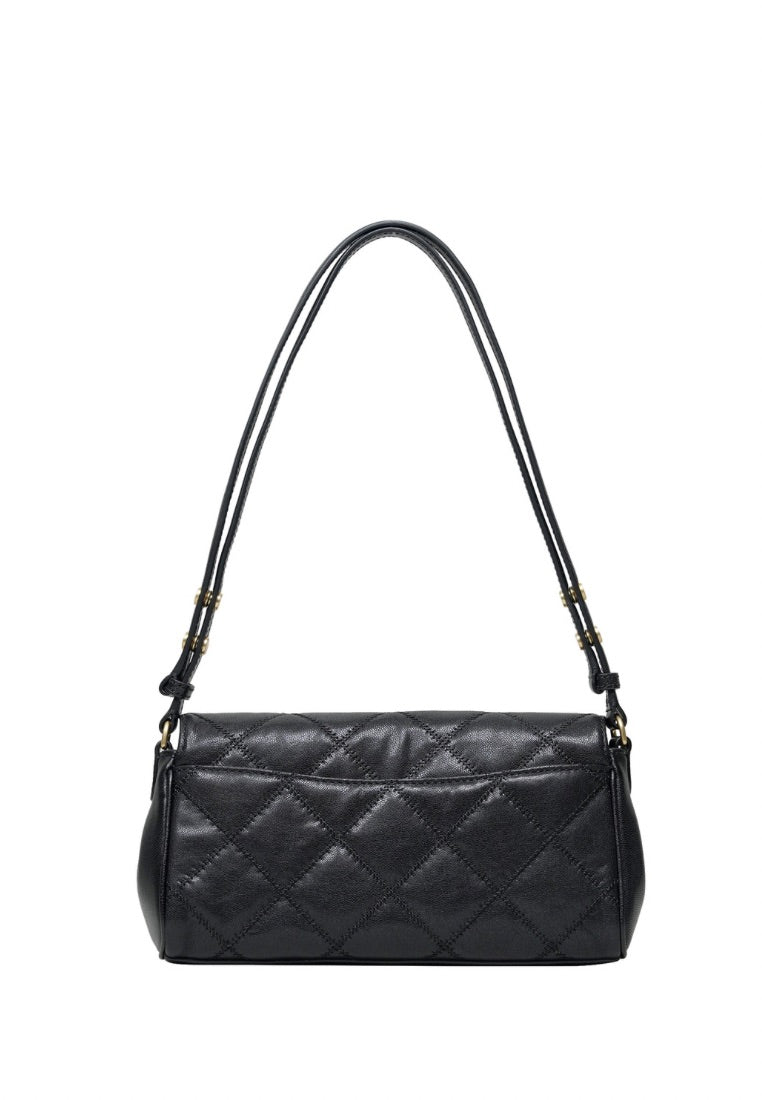 Willa Flap Shoulder Clutch Black