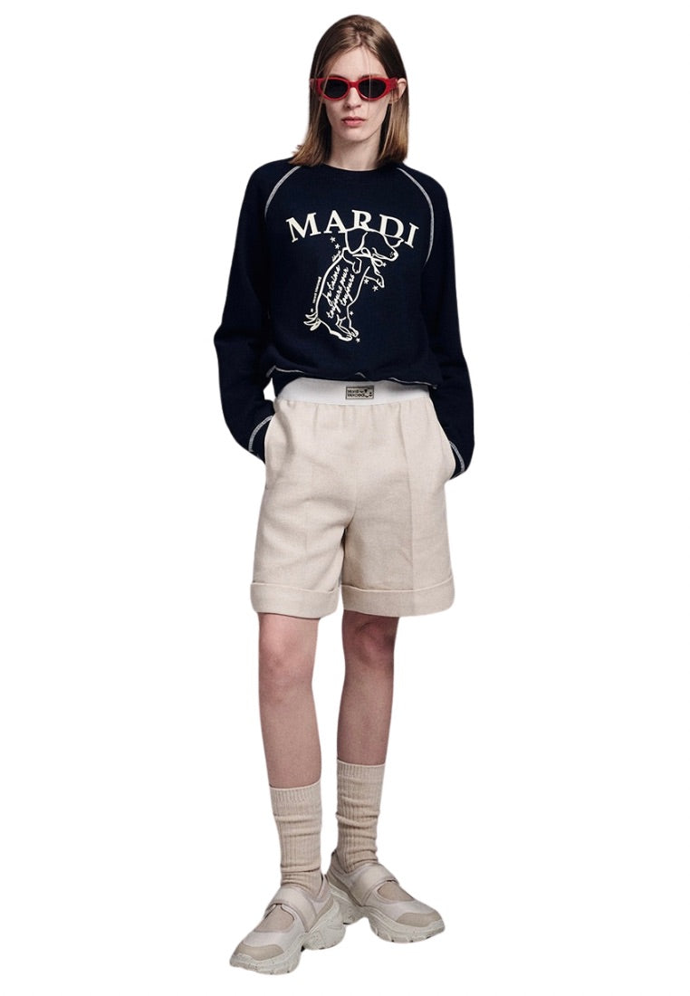 Sweatshirt Raglan Swing The Tail Ddanji Navy Cream