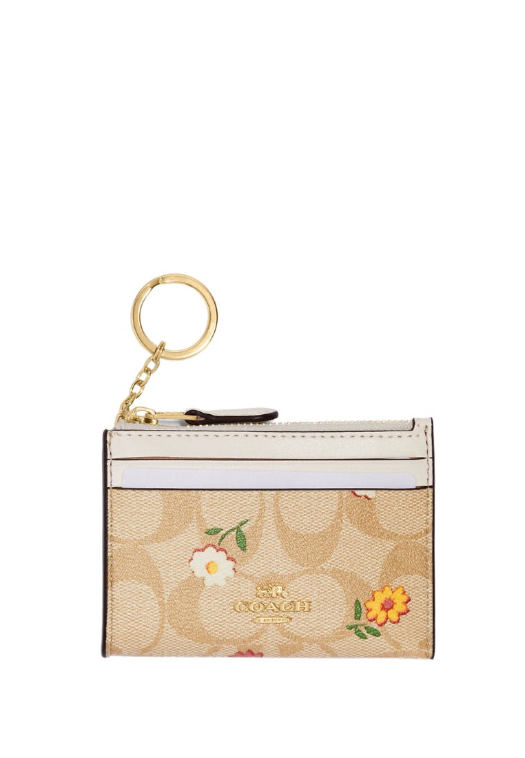 Mini Skinny Id Case In Signature Canvas With Nostalgic Ditsy Print