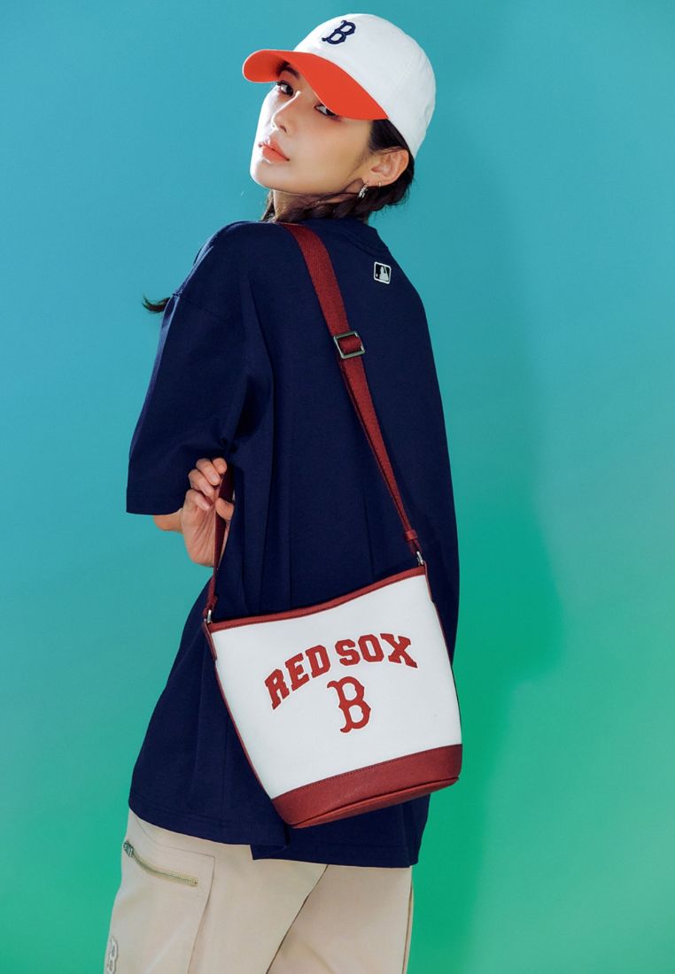 Varsity Basic Canvas Bucket Bag BOSTON RED SOX cream