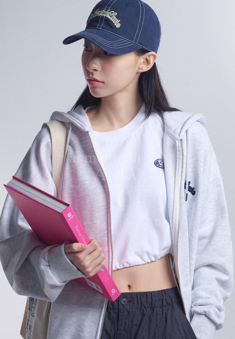 Circle Wappen Crop Short Sleeve T-Shirt White