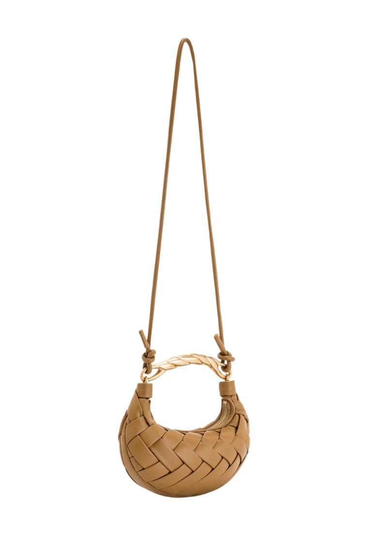 Orla Weave Handbag - Brown