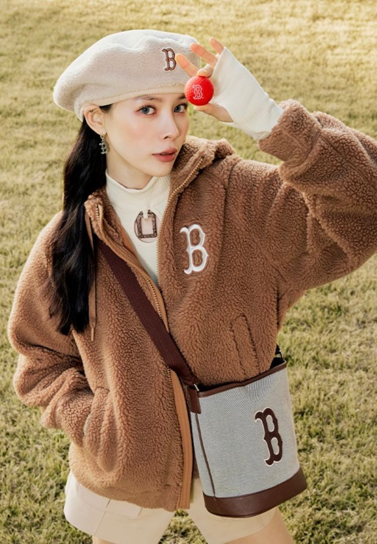 Basic Big Logo Canvas Bucket Bag BOSTON REDSOX dark brown