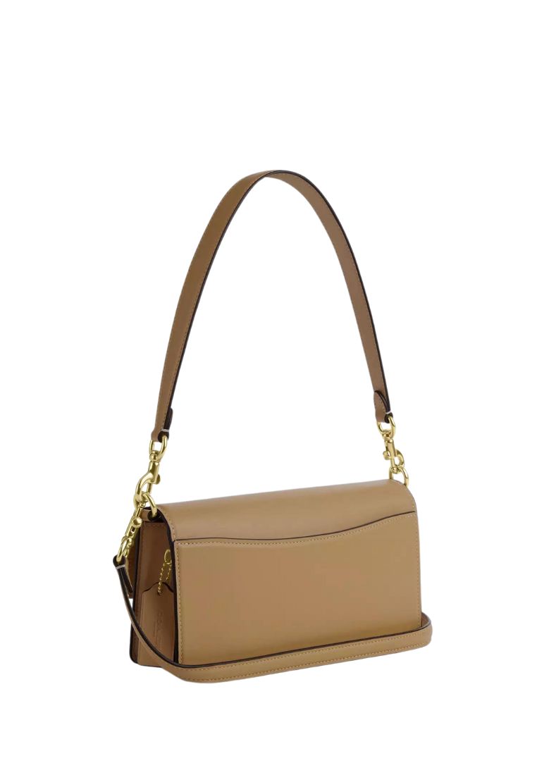 Eliza Flap Crossbody With Leather Covered Closure Gold Tan