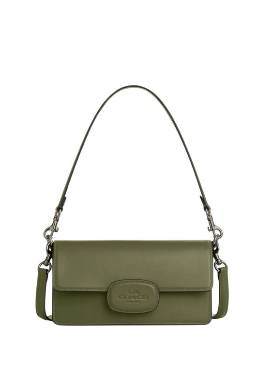 Eliza Flap Crossbody With Leather Covered Closure Military Green