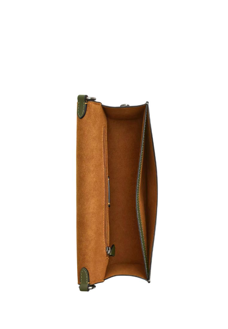 Eliza Flap Crossbody With Leather Covered Closure Military Green