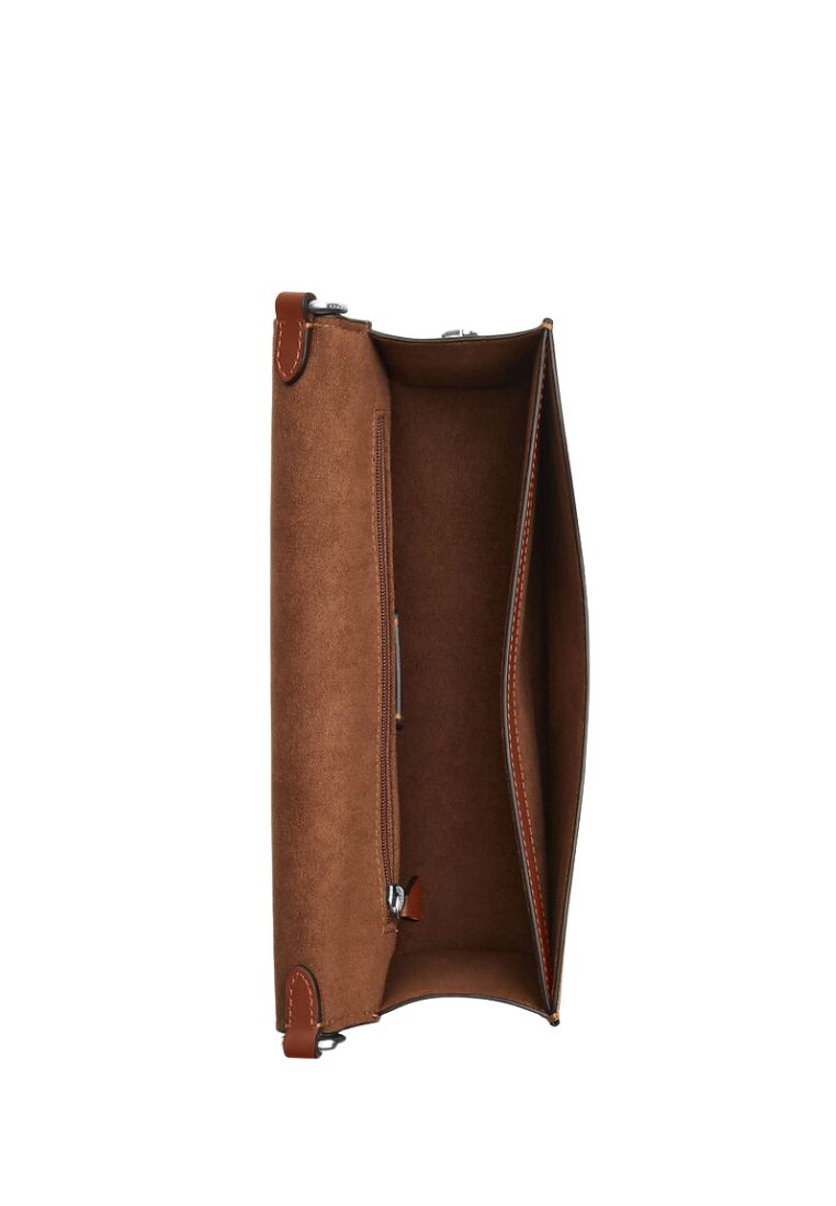 Eliza Flap Crossbody With Leather Covered Closure Redwood