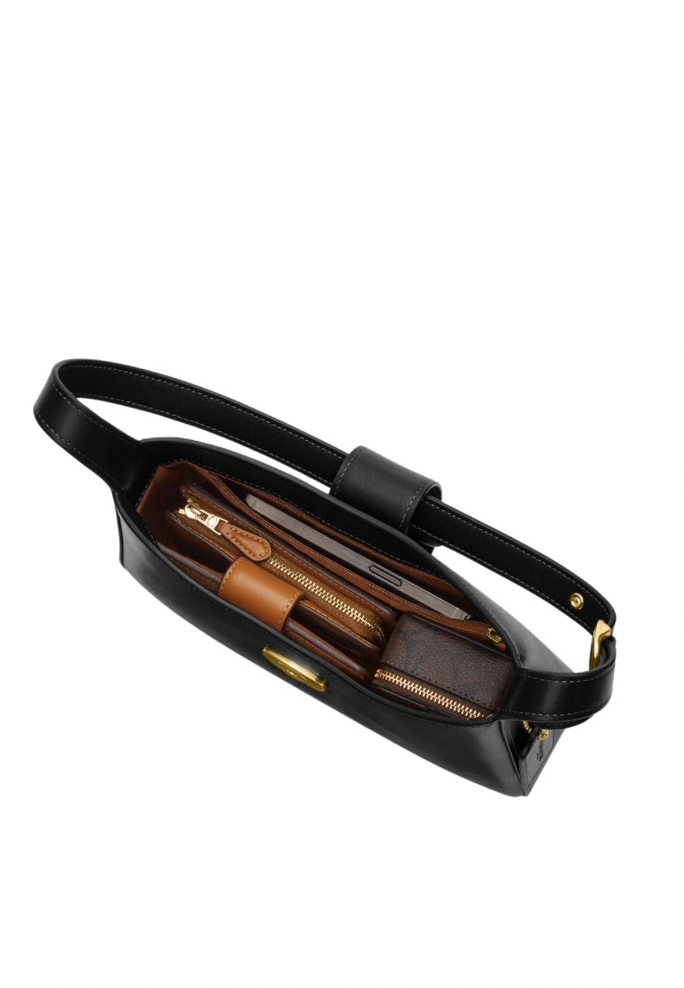 Eliza Shoulder Bag Gold Black