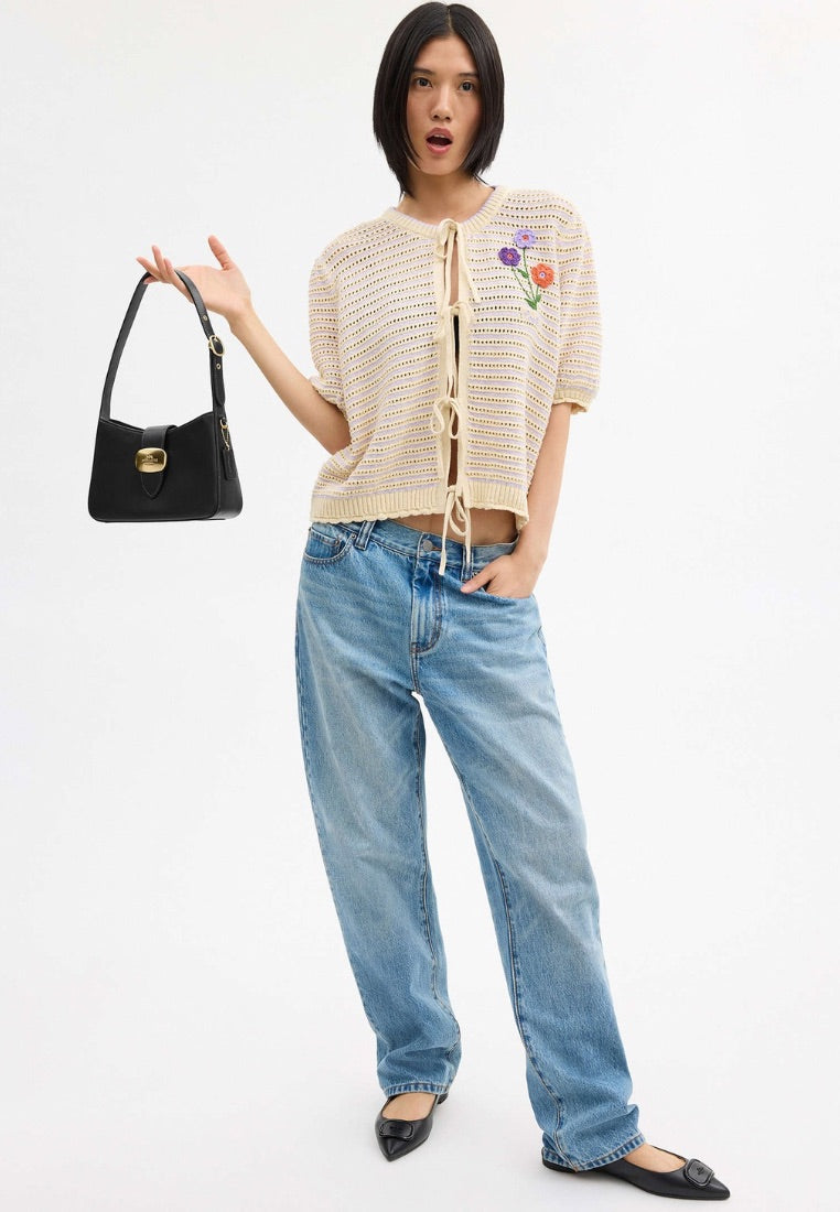 Eliza Shoulder Bag Gold Black