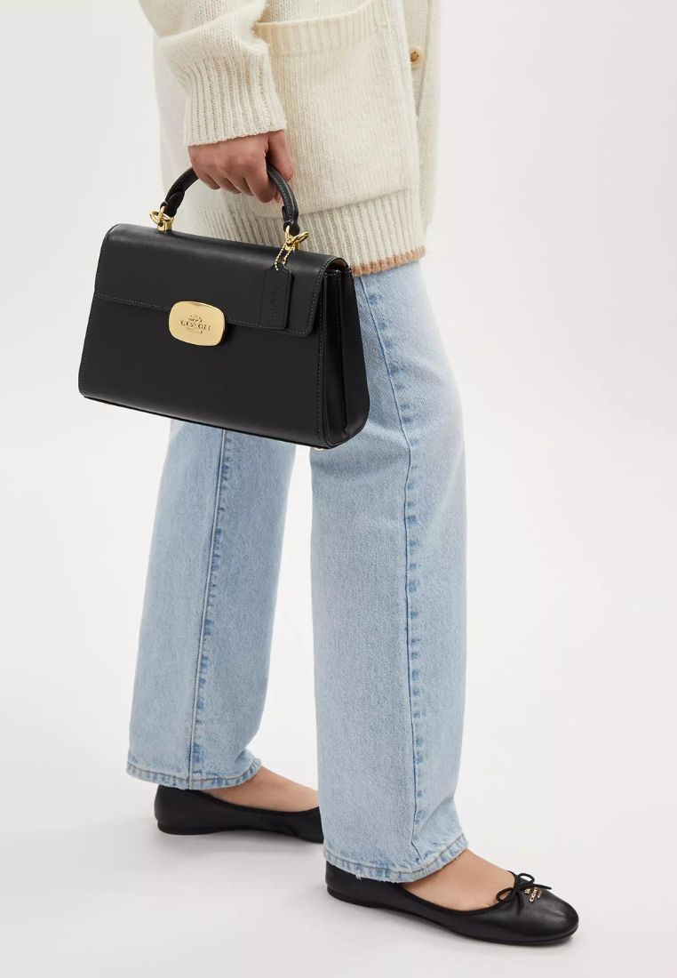 Eliza Top Handle Gold Black