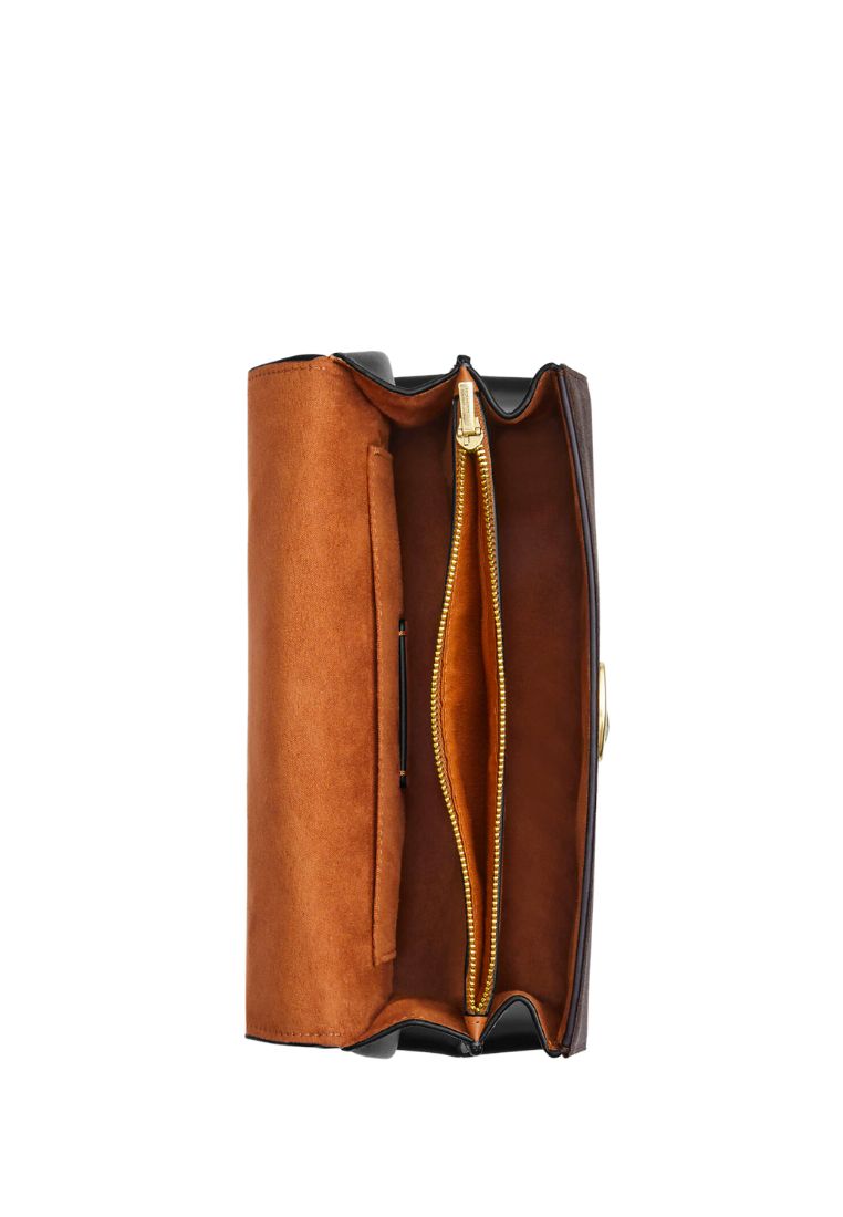 Eliza Top Handle In Signature Canvas Brown Black