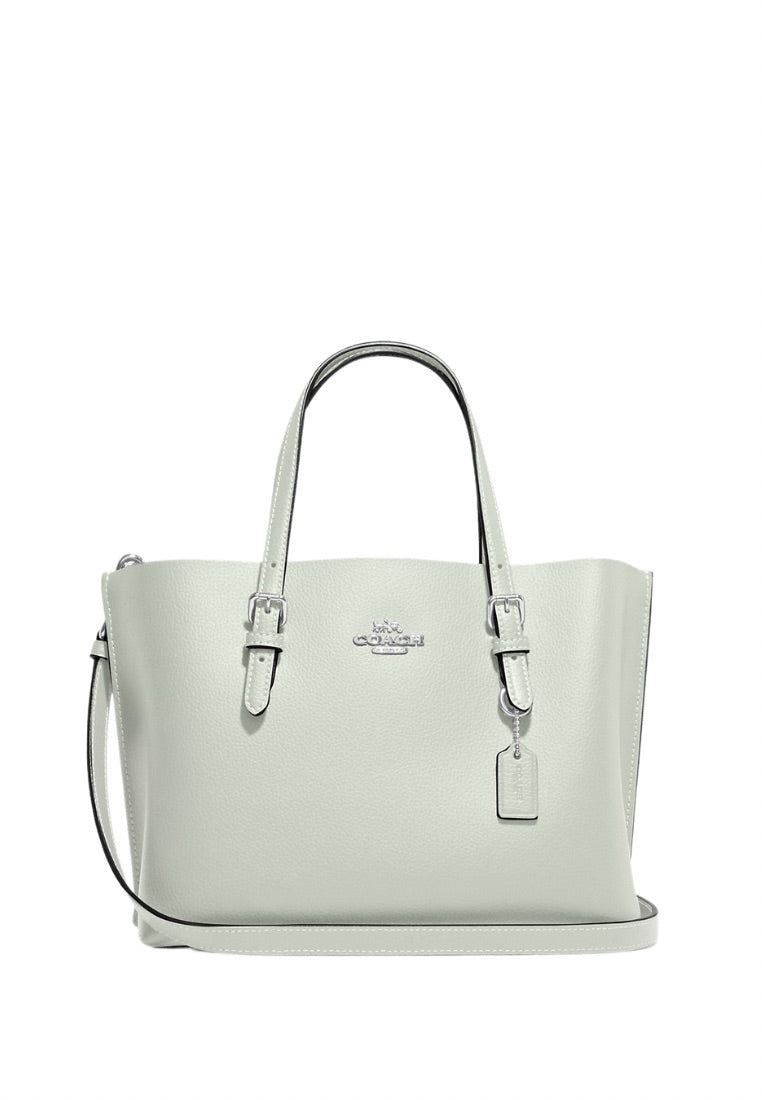 Mollie Tote 25 With Signature Canvas Interior Light Sage Khaki