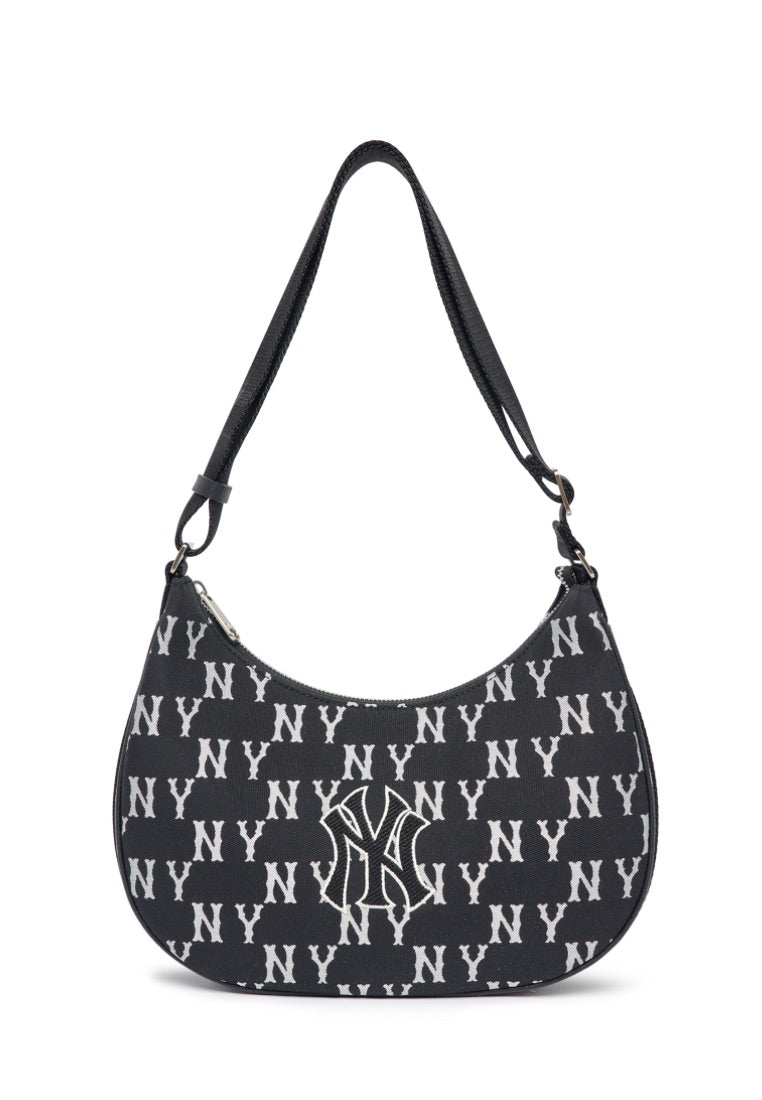 Big Classic MONOGRAM Jacquard L-Hobo Bag NEW YORK YANKEES black