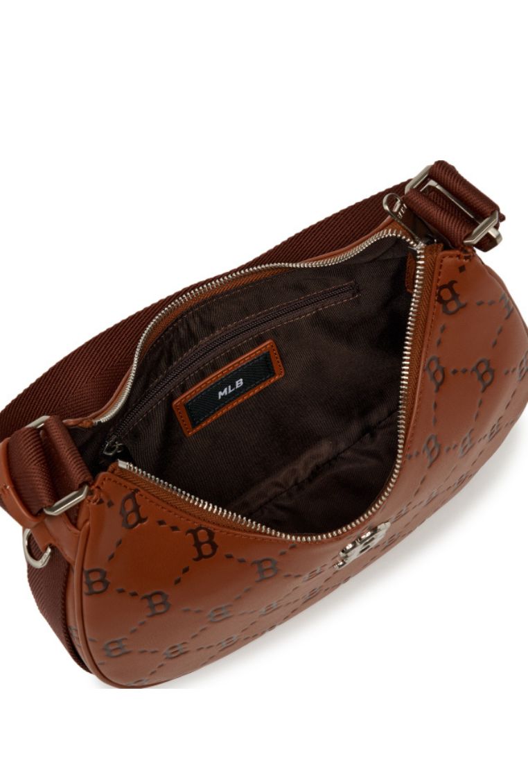 Dia MONOGRAM PU Embo L-Hobo Bag BOSTON REDSOX brown