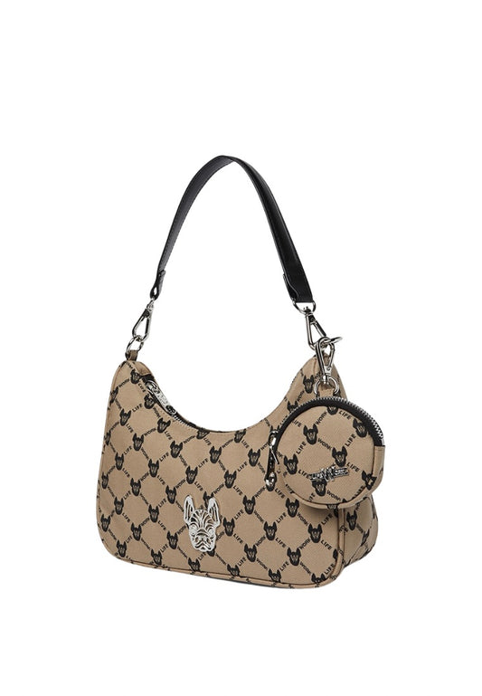 Jacquard Monogram Hobo Bag Pattern Beige