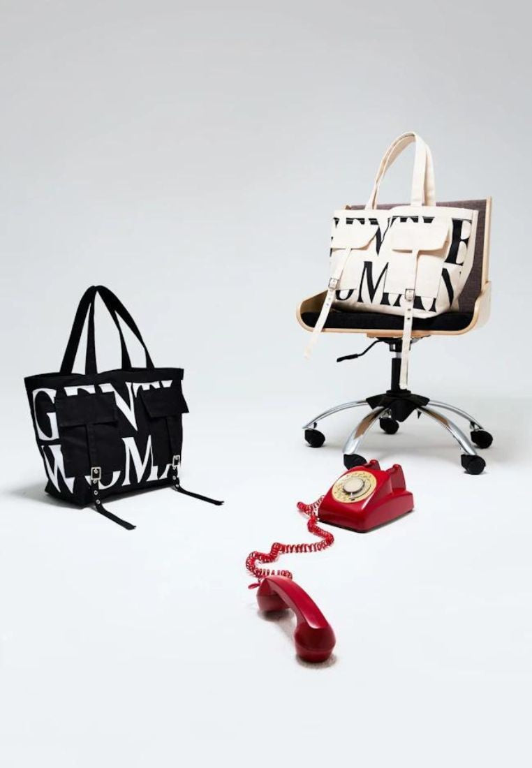 Double Pocket Tote Black