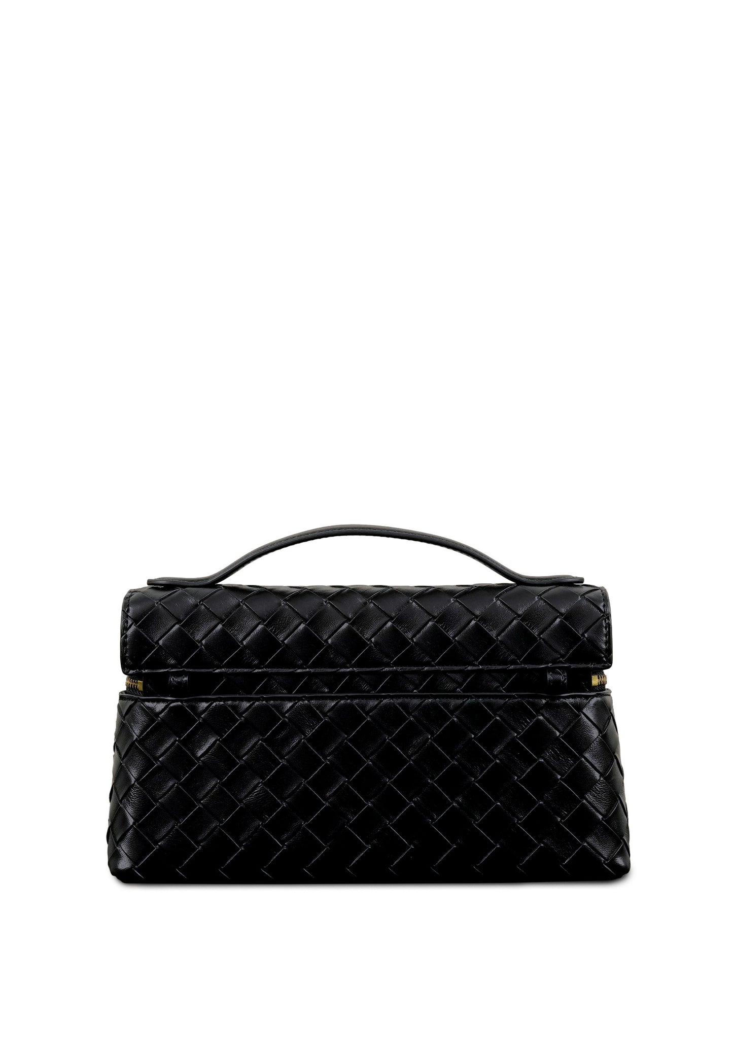 Thea Weave Texture Top Handle Bag - Black
