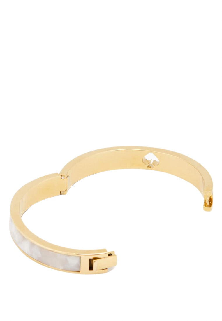 Hole Punch Spade 10mm Spade Hinge Bangle Cream Multi