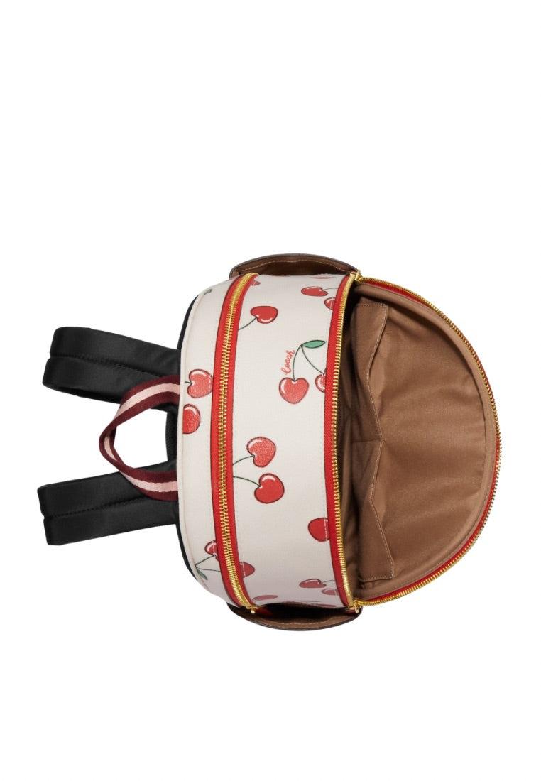 Court Backpack With Heart Cherry Print Chalk Multi