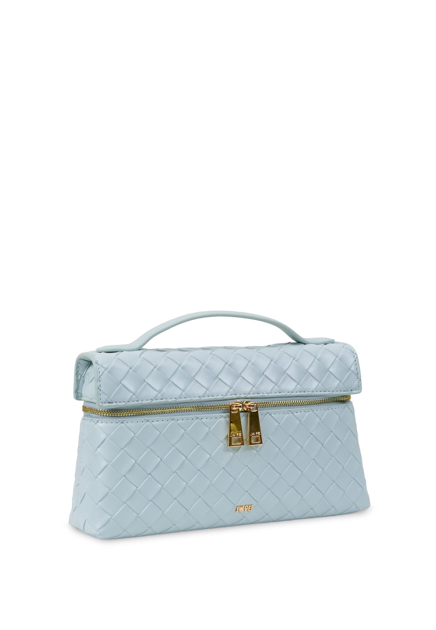 Thea Weave Texture Top Handle Bag - Blue
